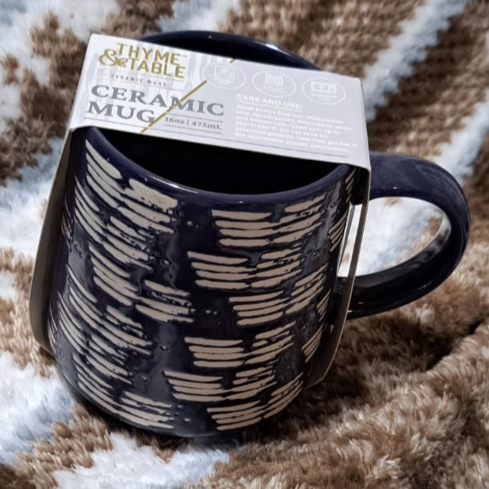 802. NWT Blue Ceramic Mug